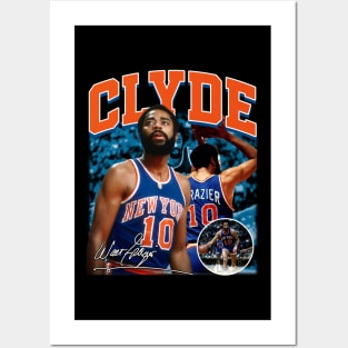 Walt Frazier The Clyde Basketball Legend Signature Vintage Retro 80s 90s Bootleg Rap Style Posters and Art